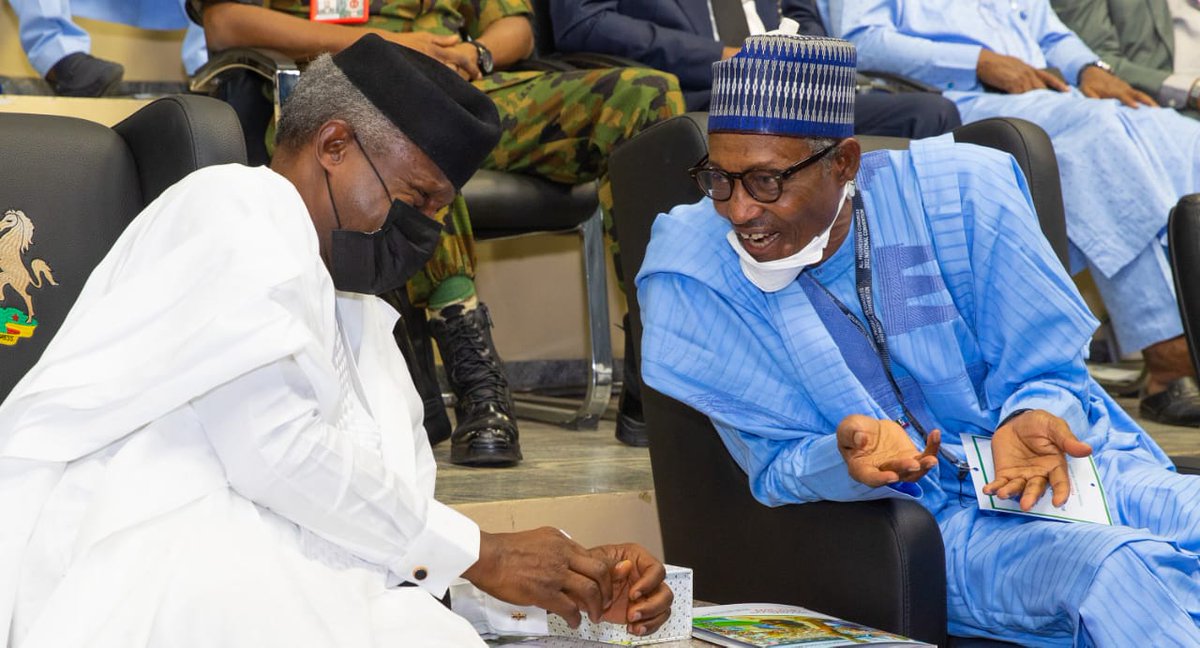 bisuclef's tweet photo. Some pictures from the #APCNationalConvention.

President Buhari, Prof Osinbajo, Asiwaju Tinubu and others at the APC national convention. 

#Nigeria https://t.co/JkBQDotCAr