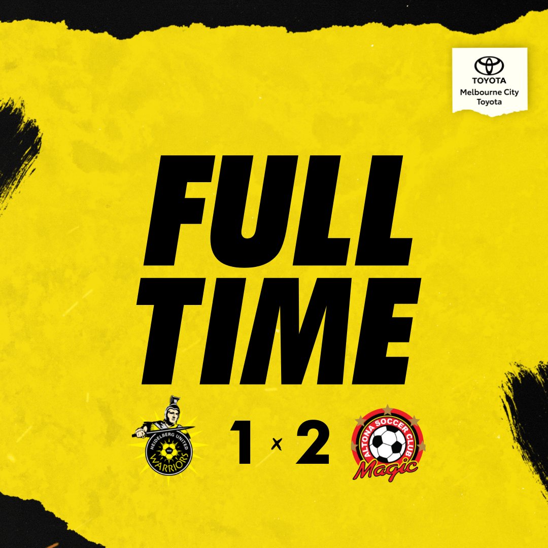 HUAlexanderFC's tweet photo. FULL TIME
Ivan Franjic scored a late header for the Warriors but Altona Magic claim the three points
#NPLMVIC #HUvAM #HUFC #ThePeoplesClub https://t.co/0amffQCtEn
