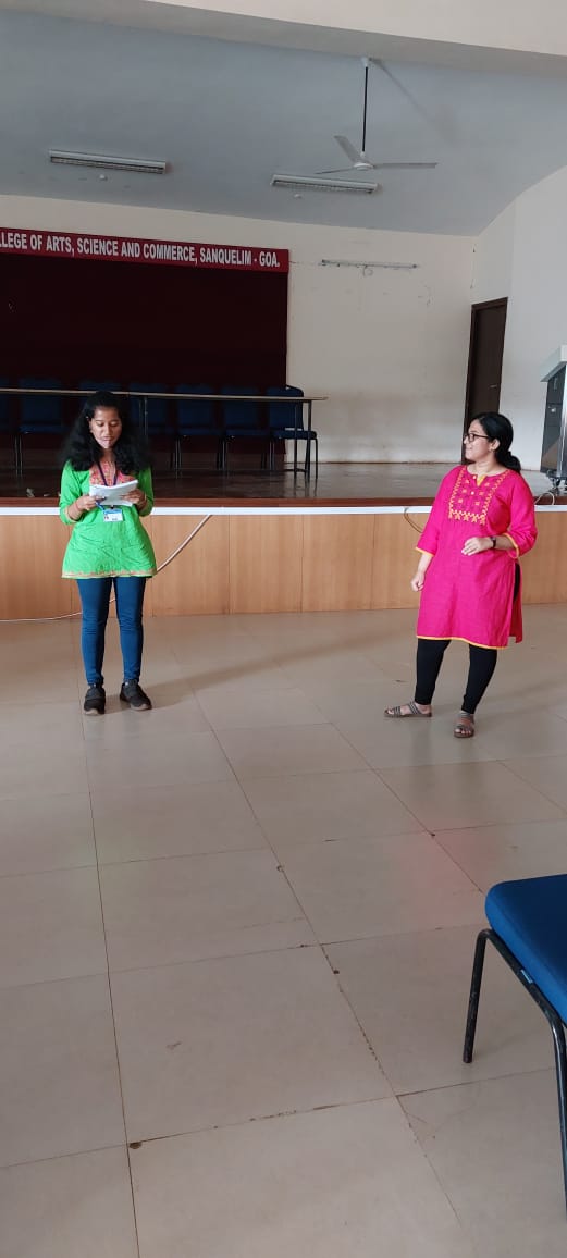 GCSanquelim's tweet photo. The Department of English organized a "Creative Writing Workshop" on 26 March, 2022. The Resource Person for the workshop was Ms. Mavis Rodrigues, Assistant Professor, Department of English, Government College of Arts Science and Commerce Khandola https://t.co/71hSCEwCA3