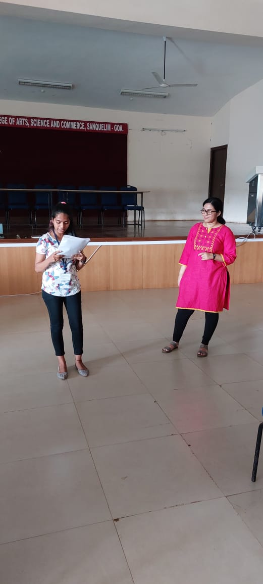 GCSanquelim's tweet photo. The Department of English organized a "Creative Writing Workshop" on 26 March, 2022. The Resource Person for the workshop was Ms. Mavis Rodrigues, Assistant Professor, Department of English, Government College of Arts Science and Commerce Khandola https://t.co/71hSCEwCA3