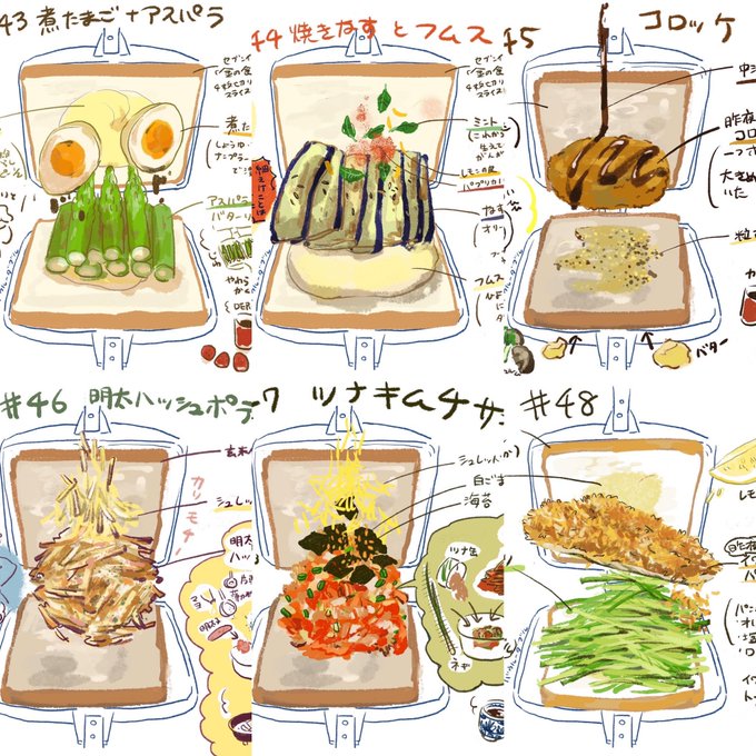 今週のホットサンド。前夜の残りのつまみ感強め 