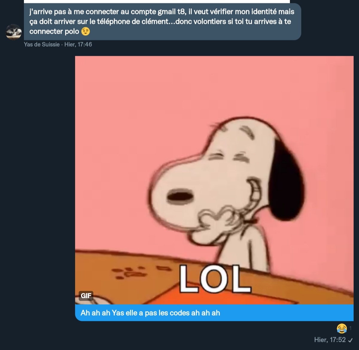 Laurstol's tweet photo. La @TeamHouit n'a plus ses codes pour accéder à sa boîte mail (sombre histoire de l'ancien chef qui est parti sans laisser les codes). C'est l'état de crise depuis hier après midi. Et moi je le fous de leur tronche... #VisMaVie #Gplc @YasmineWinz @ReQuiEM_Evil @LauraRinger6 https://t.co/aAbryLgMmX