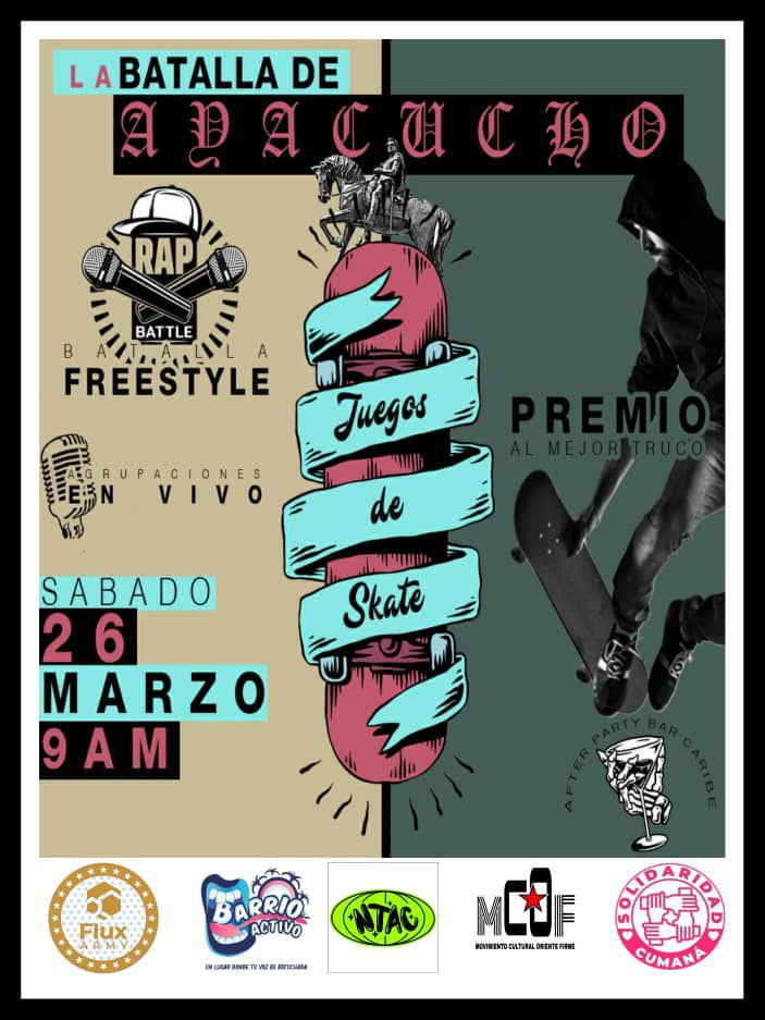 flux_army's tweet photo. @RunOnFlux @cypherpunkx @flux_army @FluxEspanol @FluxVenezuela @BettyK0 
@Fluxcasanay 
more of the event
Flux Army Foundation Sponsored a Rap and SK8 competition in Cumana Venezuela today!!!!!
! POUW!!!

#ETH wishes it was #FLUX 
we are bridging the gap between crypto and real world https://t.co/X5rrAXvktx