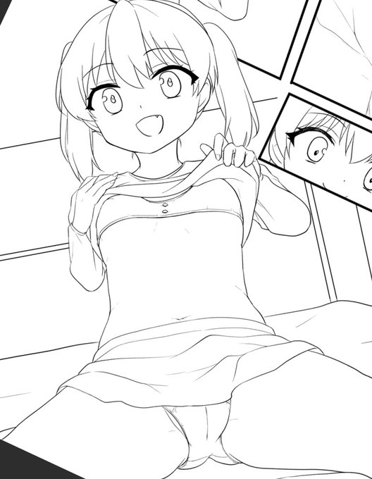 せっかくパンツ描いたのに、今回スパッツ履かせているんだった…😭
塗りつぶしてきます… 