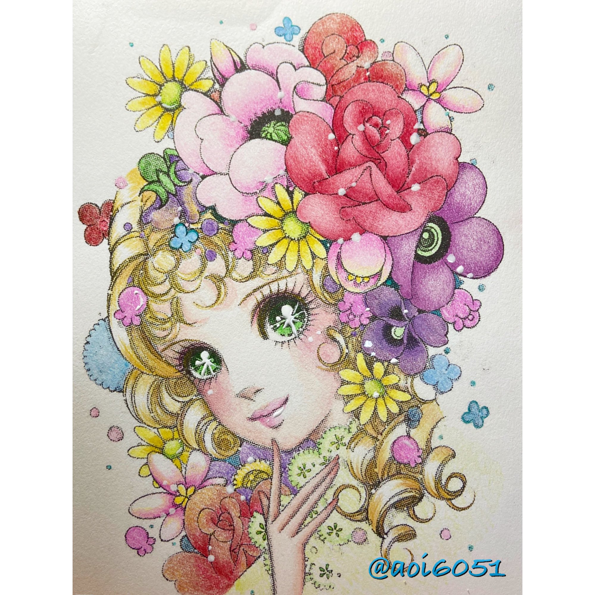 アオイ 塗り絵アカウント 高橋真琴さんの塗り絵を色鉛筆で塗りました ㅅ 途中でプチスランプになったので塗り方が安定しておらず色々な塗り方が見られます 試行錯誤の結果 やっぱり高橋さんの女の子は夢があります 大人の 塗り絵 大人のぬりえ