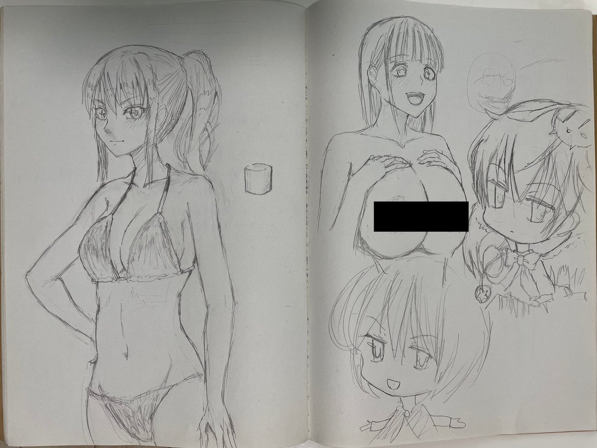 アナログで思いのまま適当に描く機会があって、思いの他楽しかったです。 
