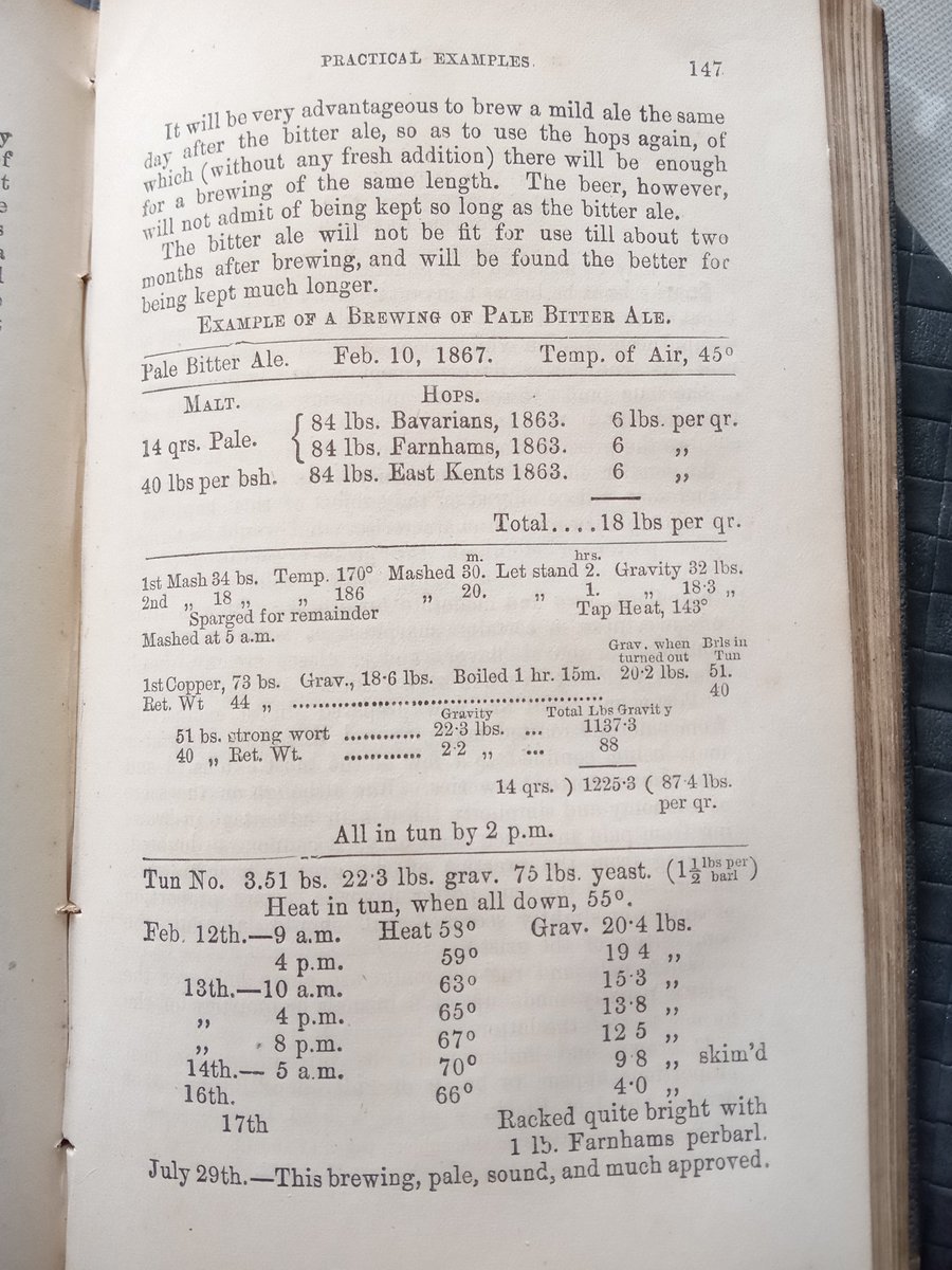 Brewing a mild with the hops leftover from the bitter brewed the previous day, 1867.