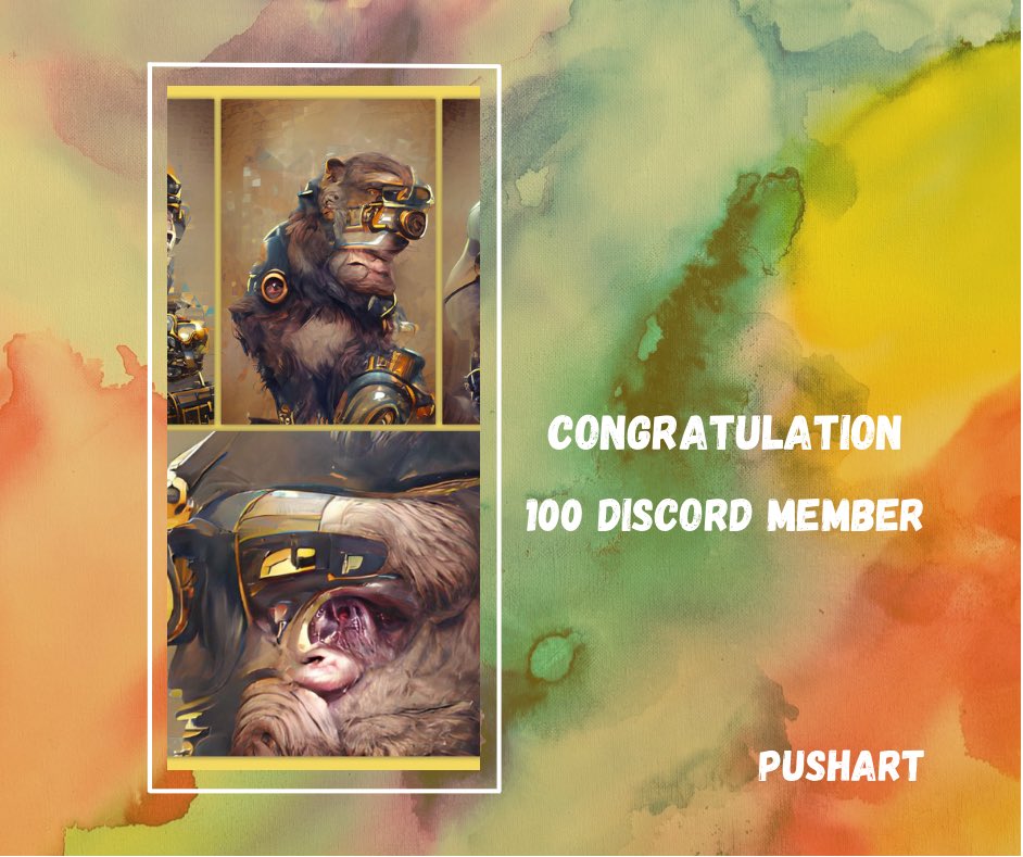 PushArtNFT's tweet photo. Push Art Discord Server 🚀🚀

100 members already 🔥

Join our community, to win whitelist spot !!

200spots whitelist available

#NFTCommunity #NFTs #NFTdiscord #NFTLaunch https://t.co/niJLyWKWmX