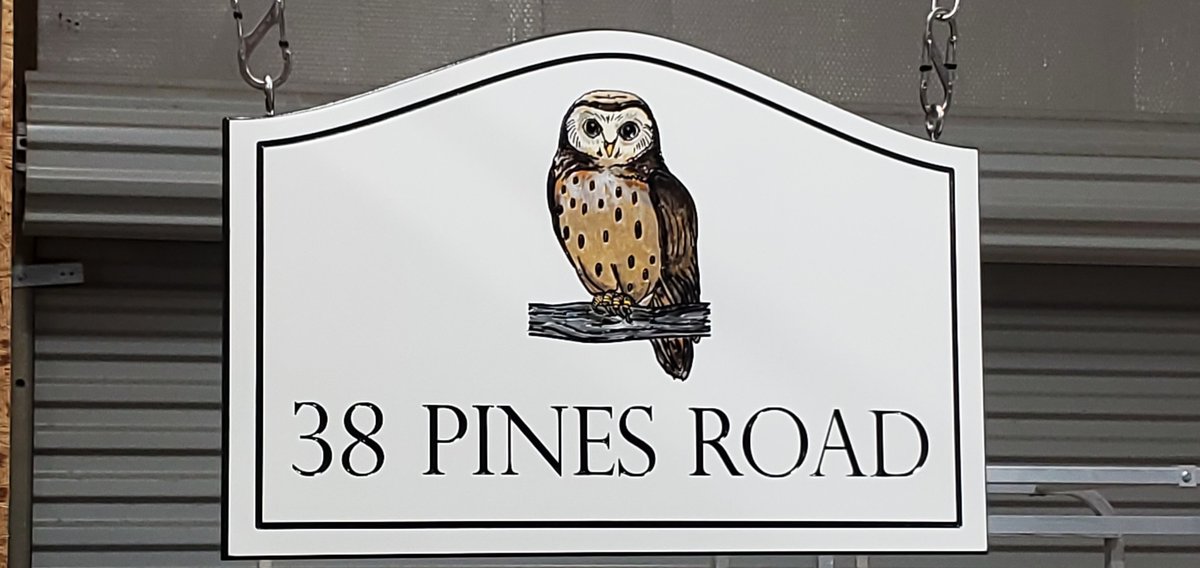 cottage_green's tweet photo. Custom Signs by https://t.co/mxWEx0l0jL hanging & mounting styles๐ฆ3/4" PVC Outdoor Signs! #Owl #farmhousesign #farmsign #address #greencottagedesigns #Hooters https://t.co/IqSU8yiLGV