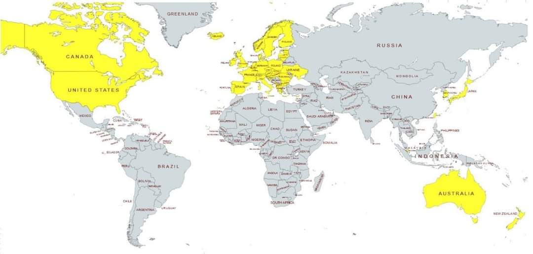 trendtrader3333's tweet photo. Who Introduced/Countries (yellow) &amp; Who Ignored/Countries #Sanctions Against #Russia 

#ukraineconflict #russiaukrainecrisis #ukrainerussia #ukraine #Economy #Trading https://t.co/uMH9K2X3cK
