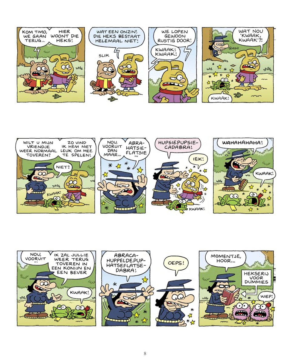 Gefeliciflapstaart! Timo viert  z’n verjaardag, hij eet  wortels, hij leert zwemmen, hij eet nog wat wortels, hij doet mee met een zaklooptoernooi en hij eet nog meer wortels!
stripwinkel.nl/product/timo-1…