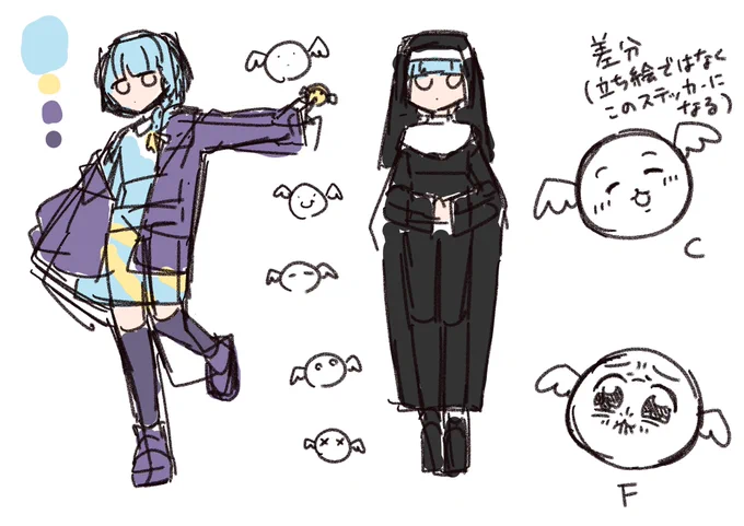 KPからok頂いたのでかいマホ天使こんな感じで行きます
クリファンでちいかわかポプテピになります 