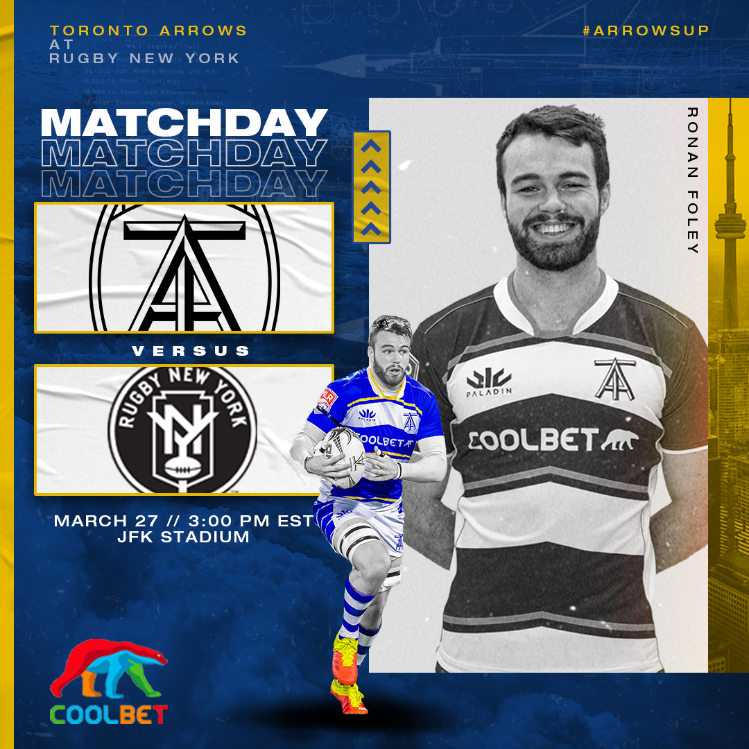 Hang-out in Hoboken

🏉 <a href="/CoolbetCanada/">Coolbet Canada 🇨🇦</a> Matchday
🆚 <a href="/rugbynewyork/">Rugby New York</a>
⏰ 3PM ET
📺 TSN.ca, <a href="/TSN_Sports/">TSN</a> App, <a href="/therugbynetwork/">The Rugby Network</a> 
📍 JFK Stadium
🎉 Official Watch Party <a href="/HemingwaysTO/">Hemingway's Toronto</a>
#️⃣ #ArrowsUp #NYvTOR #RiseOfRugby
