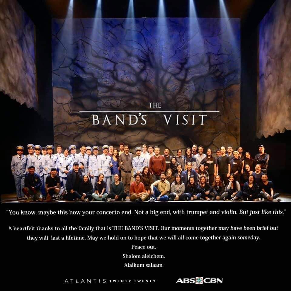 Here's something near & dear to me:

A production we did back in 2020. A powerful story of silence, music, & human connection that we never got the chance to share with everyone. 💔

Hopefully soon. Soon.

Happy #WorldTheatreDay! 🎭

📸: @ATEGasia

#BandsVisitMNL
#TheBandsVisit
