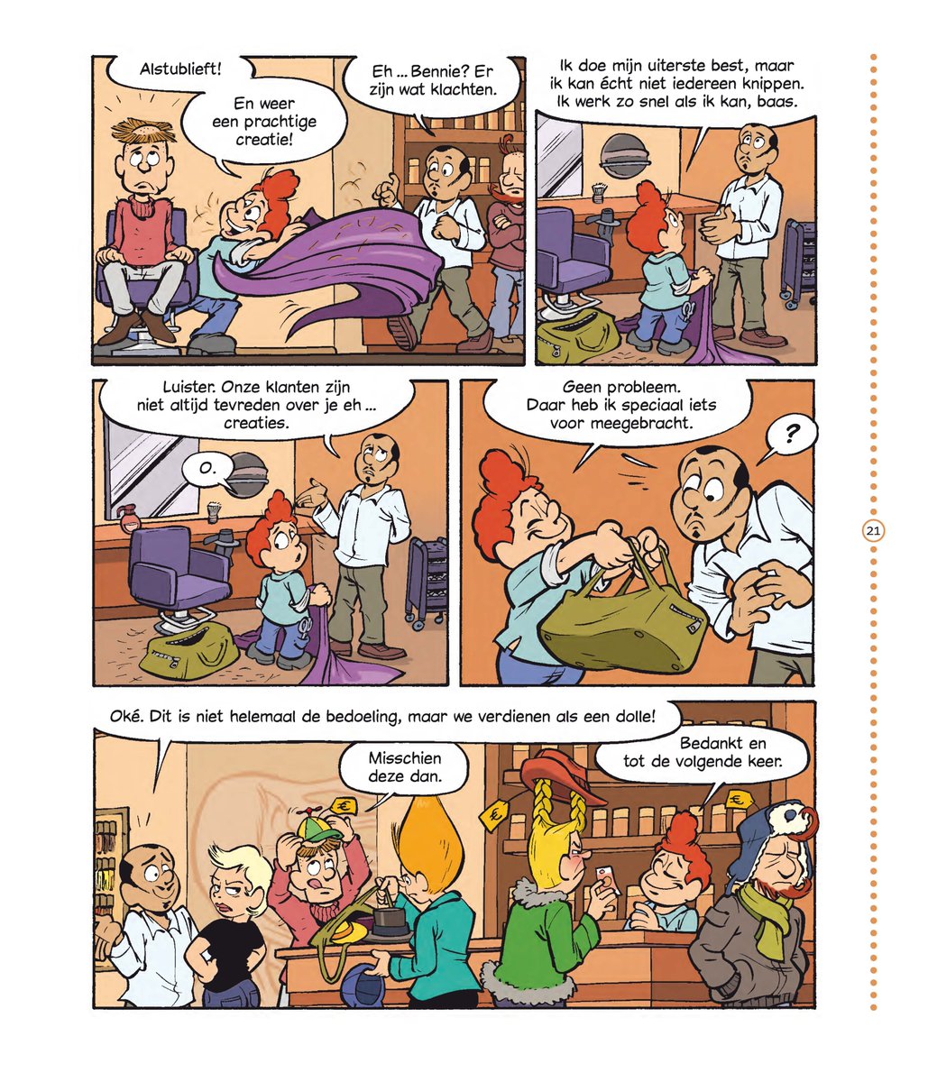 Lachend leren lezen met ... strips!
De enthousiaste Bennie steekt graag zijn handen uit de mouwen! Daarbij is niks hem te gek.
Dit stripboek is voor groep 7 op AVI E6, vanaf 10 jaar.
stripwinkel.nl/product/bennie…