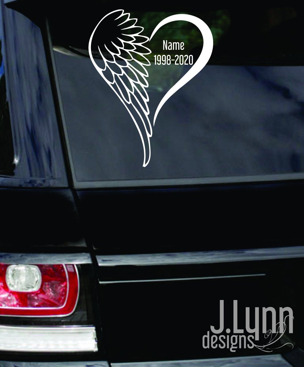 jlynndesigns's tweet photo. In remembrance Decal  #etsy shop: In Remembrance of Loved One Memory Car Decal Vinyl Sticker Angel Wings Heart with Custom Name and Years In Memory of Family Friend Loved One https://t.co/G7o56Wzyp7 #memorial #inmemory #inmemorydecal #inmemoriam https://t.co/3gTQp4tpPO