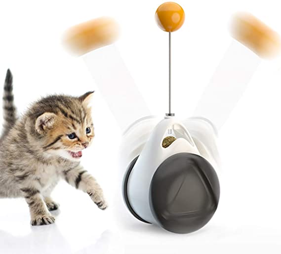 ChanuSandaru's tweet photo. SHEROX Cat Toy with Catnip, Balanced Rotating Ball Indoor Cat Chasing Toy, Interactive Kitten Swing Toy : 
Buy this: https://t.co/kpkguunPl0 https://t.co/Y1EM37jrmN