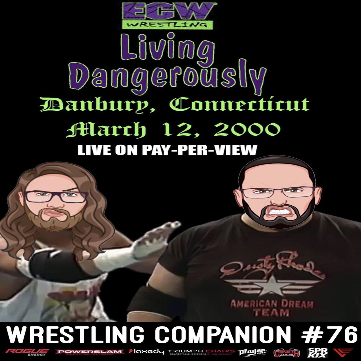 TheBroKast's tweet photo. Check out our latest WATCH-ALONG #WrestlingCompanion for #ECW #LivingDangerously2000 featuring #SteveCorino, #DustyRhodes, #Rhino, #SuperCrazy, #Sandman, #NewJack, #MikeAwesome and more!
https://t.co/QsSsP3oRz7
#WrestlingCommunity #PodernFamily #WrestlingTwitter #WrestleMania https://t.co/5UPA9SvqQZ
