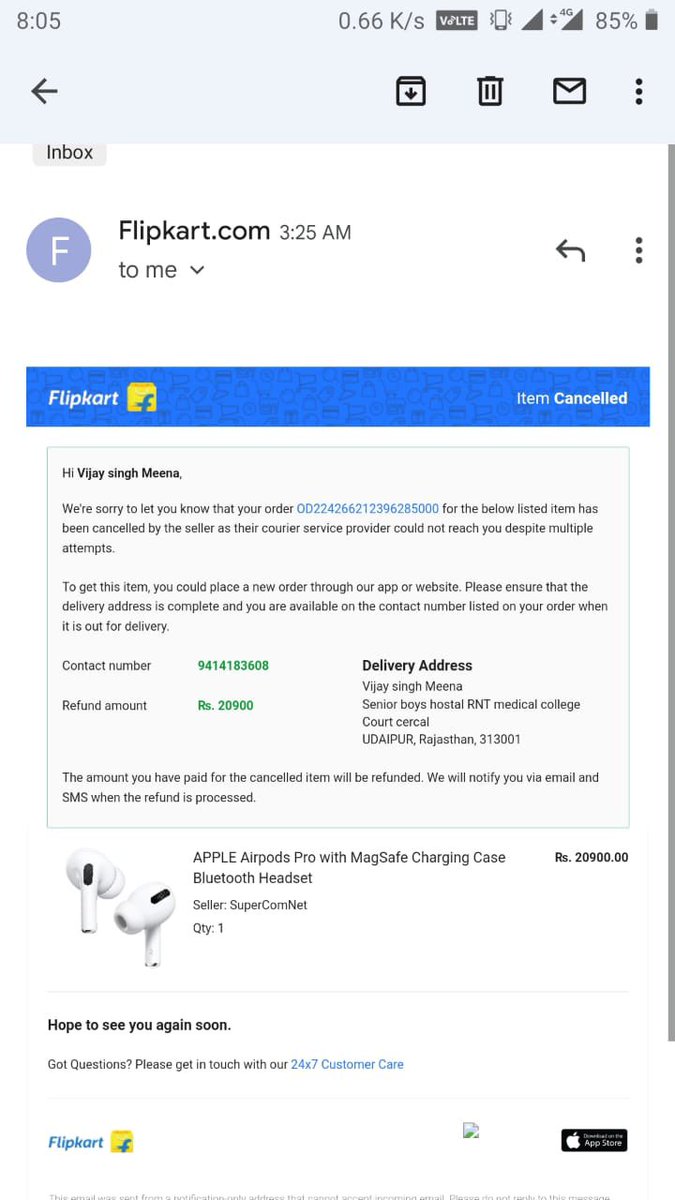 VIJAYMEENAMBBS's tweet photo. i received different parcel from Flipkart but they are saying that refund and replacement is not possible? multiple times i am calling to customer support they didn't respond, Like this way Flipkart making fool .#cheater_flipkart @flipkartsupport @Ekart @Flipkart @jagograhakjago https://t.co/Hi6iIapYdC