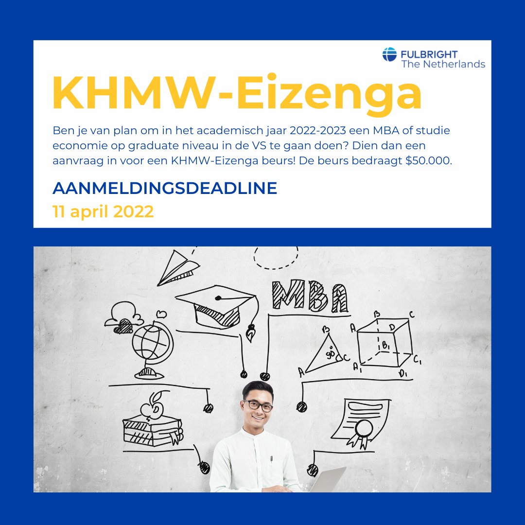 Nogmaals een reminder dat het indienen van een KHMW-Eizenga beursaanvraag uiterlijk op 11 april 2022 kan. 

De voorwaarden en procedure zijn via deze link te lezen; ow.ly/czCb50ImCFP