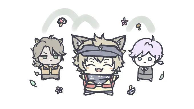 #ラギーの日なのでラギーをください  ラギブチ沢山見れる日最近2年生ばかり描いてるからマジフトの先輩後輩と一緒にキャップ