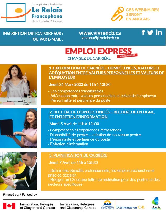 Vous cherchez un nouveau job? 🧐 Vous voulez une nouvelle carrière? 😎
Ce séminaire est fait pour vous: Nous vous accompagner pas à pas vers votre nouvel emploi! SERIES DE 3 WEBINAIRES GRATUITS 🤩

Il suffit de vous inscrire: docs.google.com/forms/d/e/1FAI…