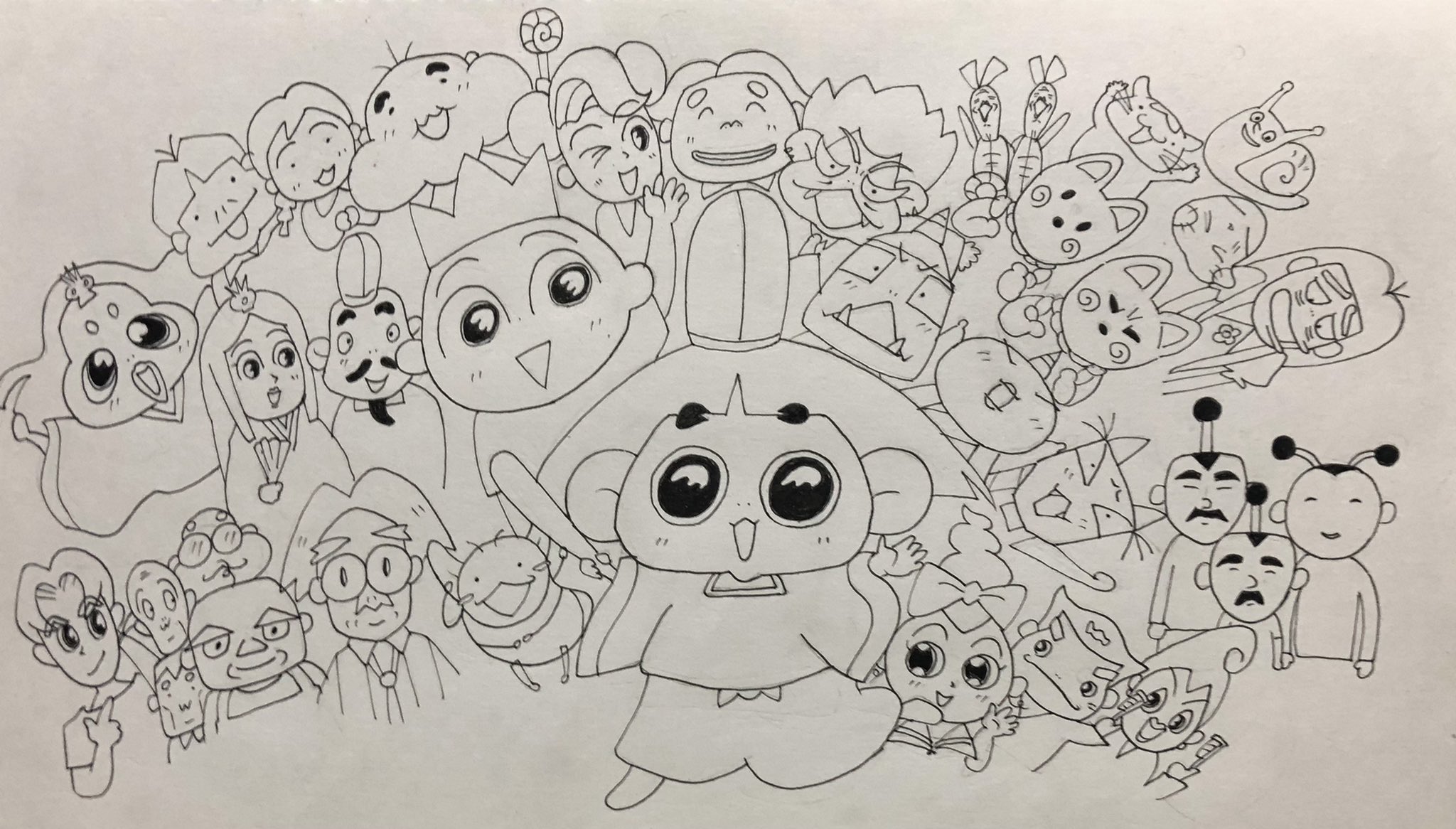 さき太郎スマイル A Twitter U Nextでおじゃる丸選やってて かわいいな って思いながらたくさん描いた 色塗りも時間ある時やりたいね T Co Iekijks4hz Twitter