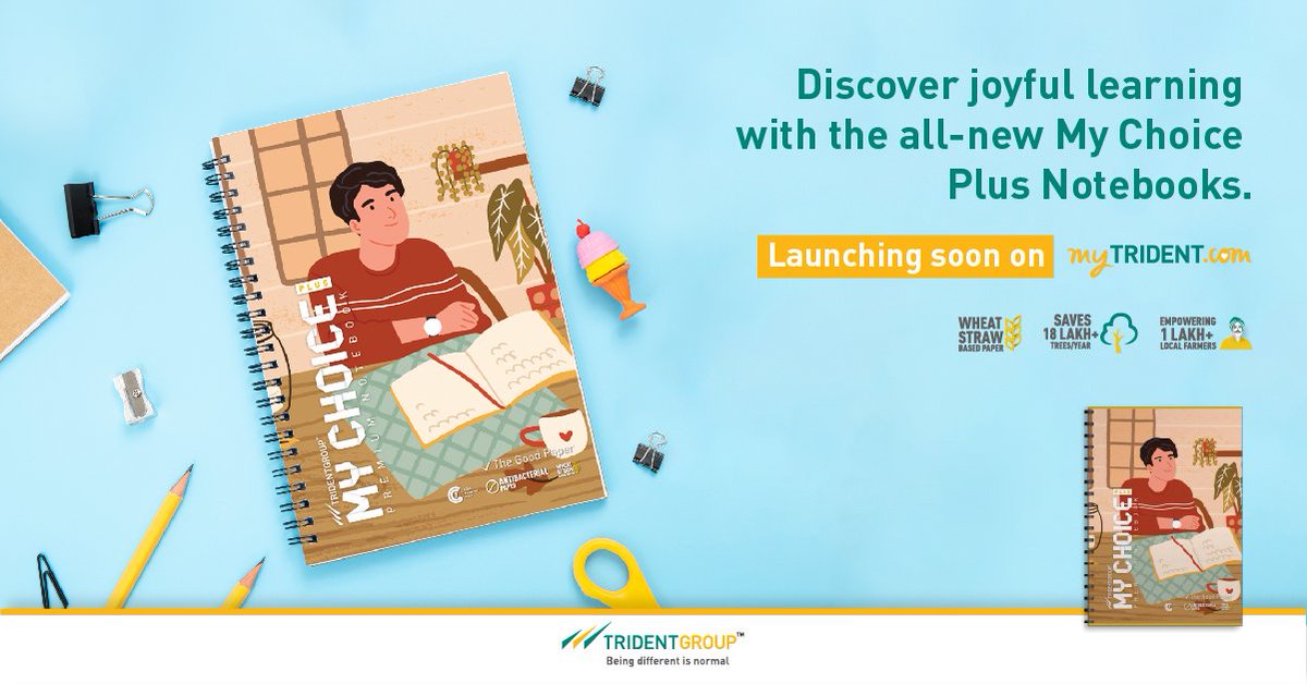 myTRIDENThome's tweet photo. We are here to make your learning more fun with our all-new designs. Colourful, joyful, and full of life, these designs are sure to make your daily life vibrant. Launching soon. Stay tuned.
#myTrident #joyfullearning #TridentPaper #mychoiceplus #mychoicenotebook #TheGoodPaper https://t.co/6QqipCumk4