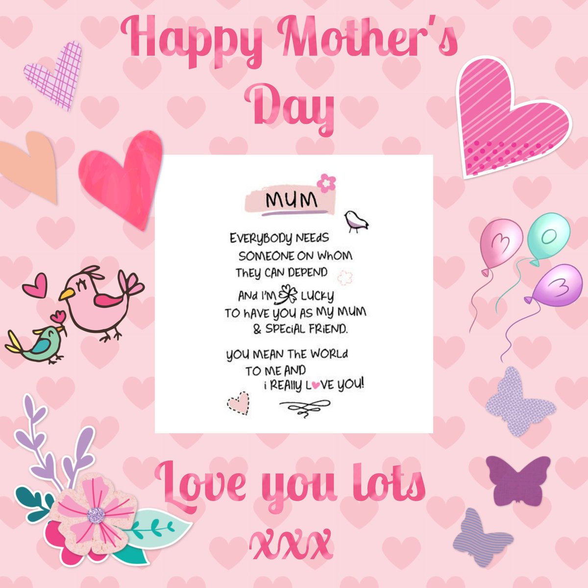 Emmibobs's tweet photo. Happy Mother's Day! @Jayne_Aspinall hope you have a lovely day. Love you lots! 💗x💜x💗x💜 https://t.co/5Jh1U9ZMby