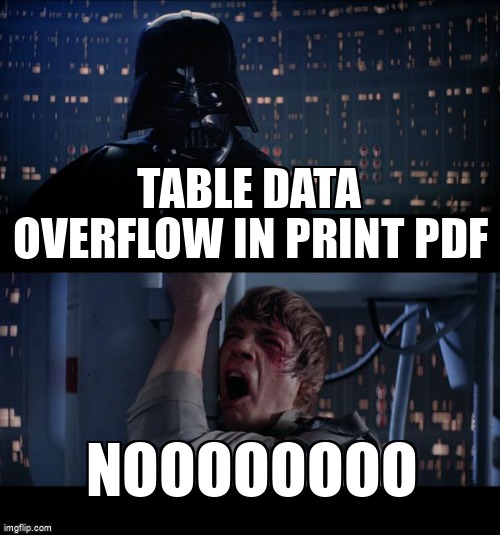 overflow_meme's tweet image. Table data overflow in print pdf stackoverflow.com/questions/7163… #pdfgeneration #pdf #css #reactjs