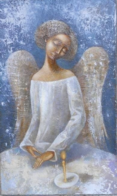 БУЛАТ ОКУДЖАВА
В земные страсти вовлеченный,
я знаю, что из тьмы на свет
однажды выйдет ангел черный
и крикнет, что спасенья нет.
Но простодушный и несмелый,
прекрасный, как благая весть,
идущий следом ангел белый
прошепчет, что надежда есть.
Худ.: Анна Ермолаева