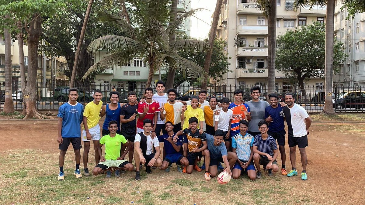 AllDreams2030's tweet photo. Nishant, interacted and motivated to our Youth Rugby Mumbai team during the session. 

Keep supporting 
#AllDreams https://t.co/yxEfGVATxS