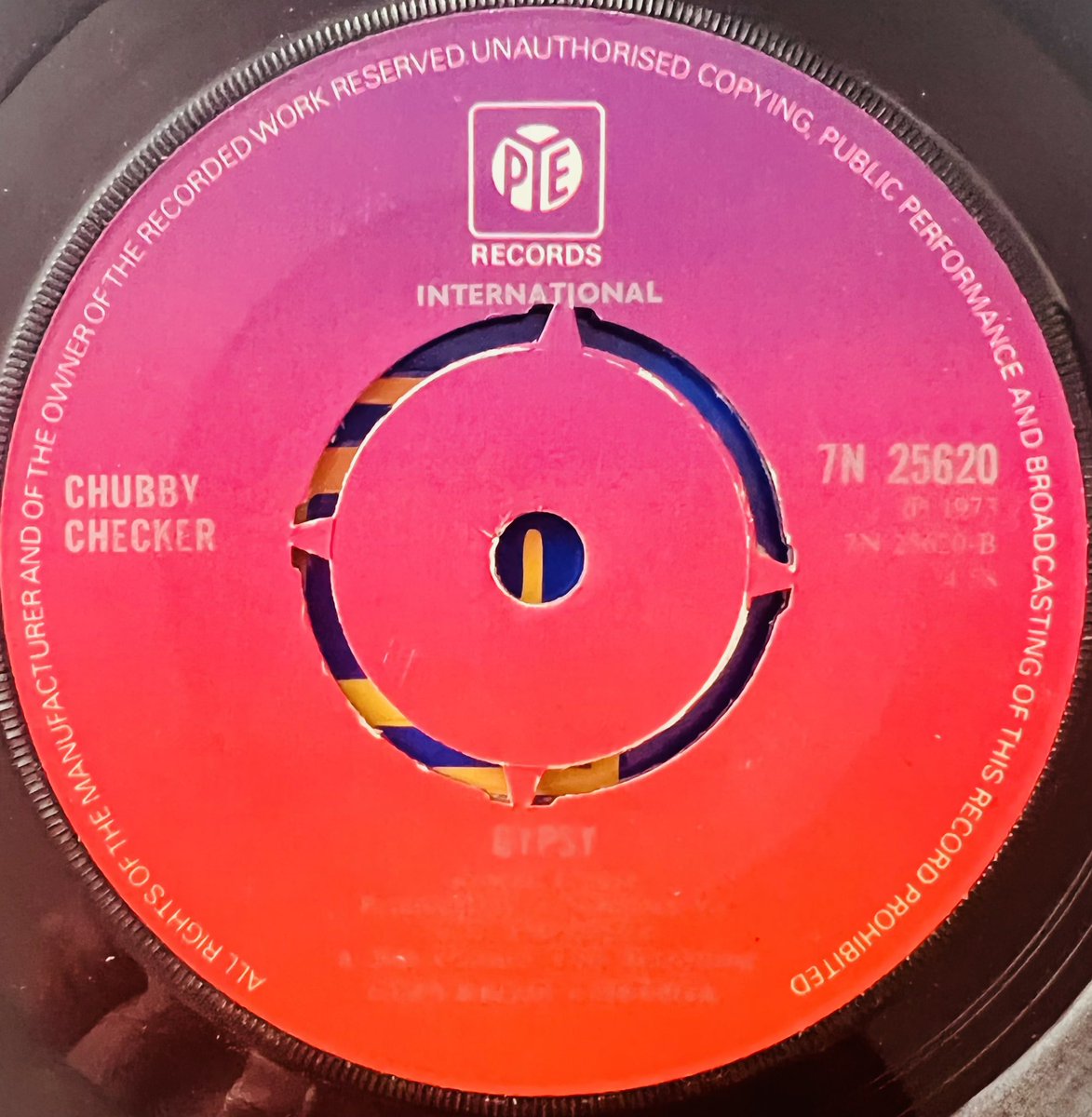 SouthsideSuperB's tweet photo. Finally- I kept this in the ‘I will find one of those in the wild’ wants. Chubby Checker Gypsy in the bargain bin .. Nice Vg+ copy #45rpm #vinylrecords #cratedigging #vinylhunt #vinylcollector https://t.co/pIThQ0AY4T