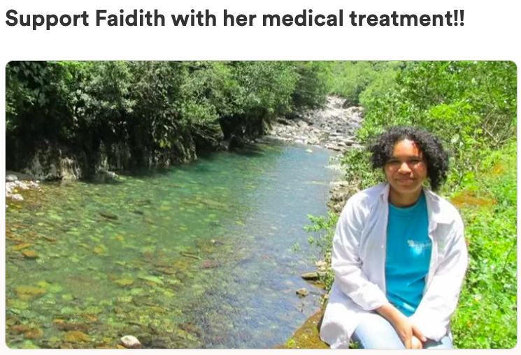 A close friend in Colombia got a Fulbright scholarship to do her PhD in the US. 
She can't accept the scholarship yet because of health issues. This campaign is to collect money for her medical treatment. 
If you can, please donate &amp; share!
tinyurl.com/faidith