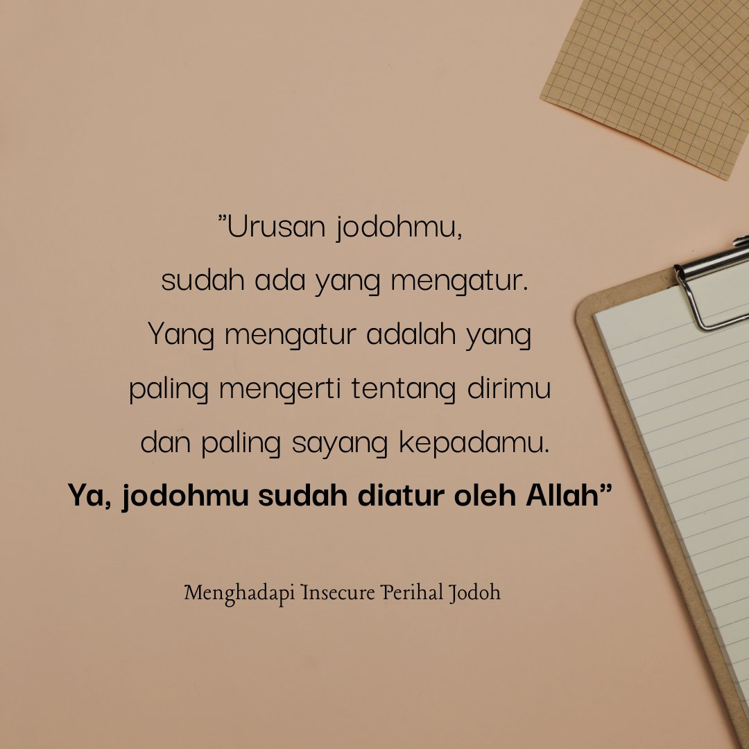 Urusan jodohmu, Allah yang mengaturnya 😊