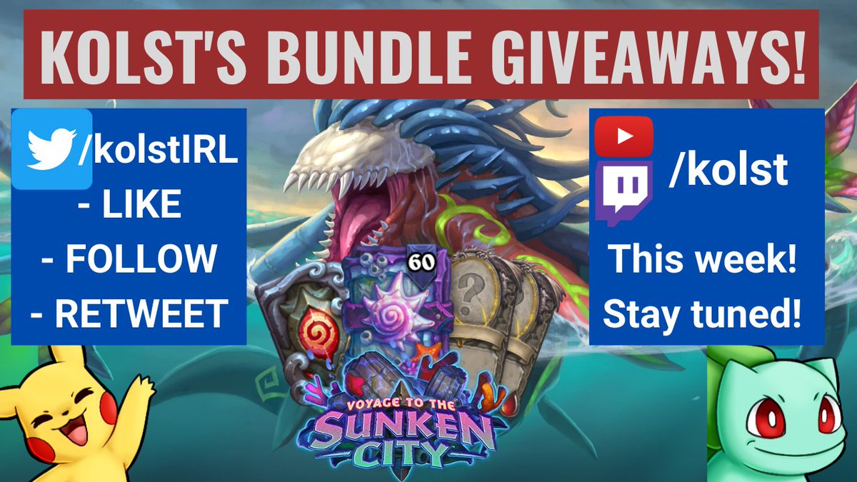 kolstIRL's tweet photo. Thanks to @PlayHearthstone I have a giveaway for three Standard Bundles! One on Twitter, Twitch, and YouTube!🔥💯

Twitter: Like, follow, retweet! Winner chosen April 4th!
Twitch &amp; YT: Follow &amp; stay tuned!

Imaginary bonus points if you reply here w/a picture of a cute animal.😍 https://t.co/PnehYEZCmb