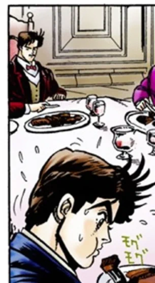 @RAZORHXH UR RIGHT it's just a single downwards hair spike, which many joestars seem to have ... 