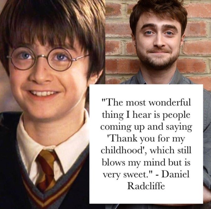 PotterWorldUK's tweet image. "The most wonderful thing I hear is people coming up and saying 'Thank you for my childhood'." – Daniel Radcliffe #HappyBirthdayDanielRadcliffe