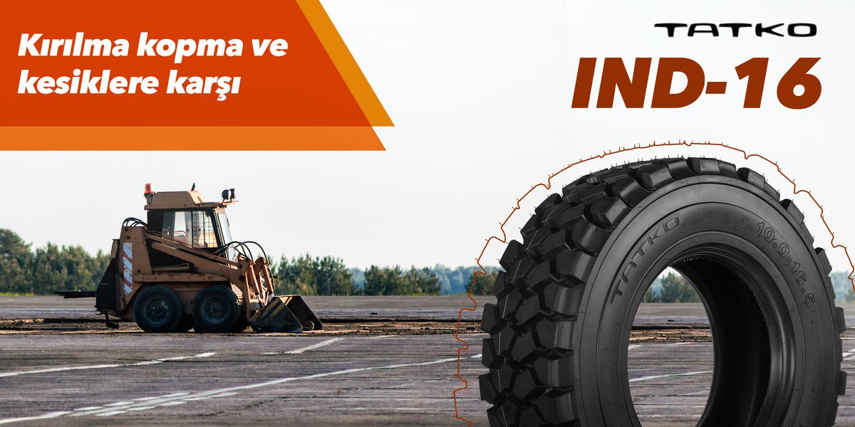 TatkoLastik's tweet photo. IND-16 Güçlü lastik hamuru ile oluşabilecek kırılma, kopma ve kesiklere karşı dayanıklıdır. IND-16, 10-16.5 ve 12-16.5 ebatlarıyla satışta!

#TatkoLastik #IND16 https://t.co/U83DYmgMM2