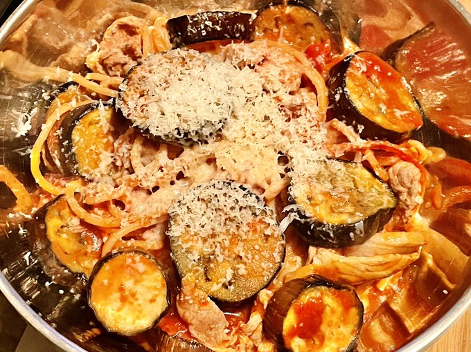 豚肉とナスのトマトソースパスタ2018年風味 