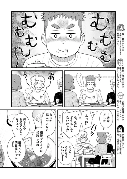 うちの息子はたぶんゲイ (61) 1/2告白されたら。今回は8ページです。#うちの息子はたぶんゲイ#お母さんは息子がかわいい 