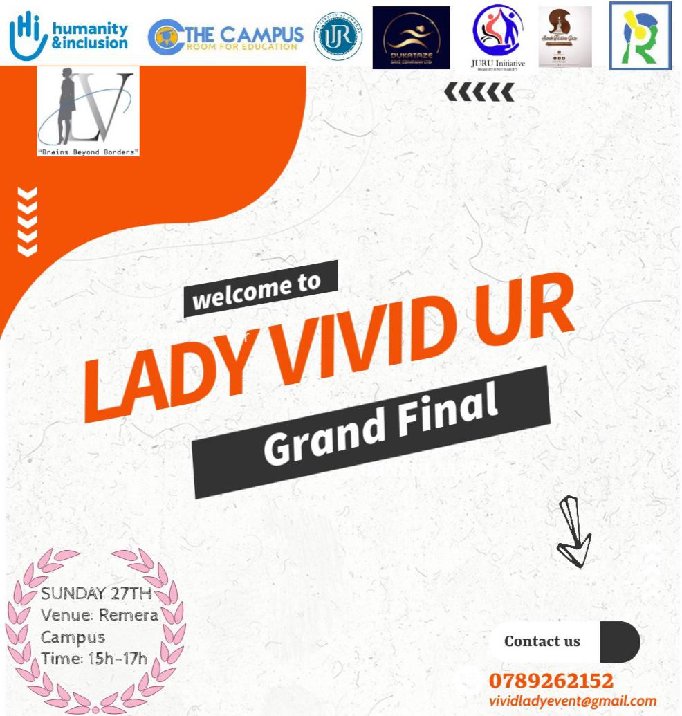 LadyvividUR's tweet photo. Inviting you all To our Grand finale @UR_CMHS remera Campus today 3pm♥️. Do not Miss as we reveal the winner of Lady Vivid UR competition. @YouthCultureRW @Rwanda_Edu @RwandaGender @Uni_Rwanda @TCampussport @Inyarwandacom https://t.co/s7aojfkZLZ
