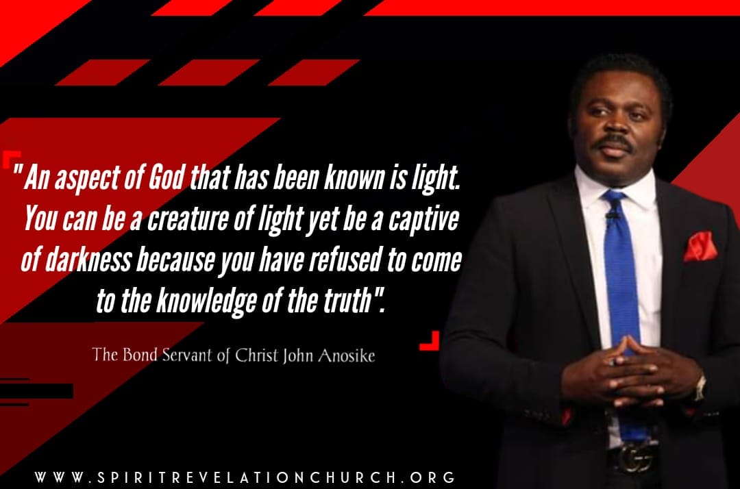 PstJohnAnosike's tweet photo. We walk in freedom when we come to light...
#Light #Knowledge #Truth
#BeyondFaith
#BondServantOfChristJohn
#SpiritRevelationEcclesia https://t.co/mcS3NuYxs2