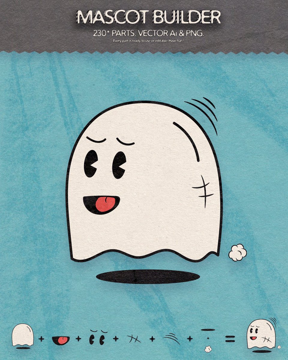 UndyedCS's tweet photo. Download Now 👻 Mascot builder toolbox !
Full collection of 230 parts (vector &amp; png) to build your mascot in a second ! ⌛💰

➡ Download link in bio.

Asset used for this:
- PASTELBOY texture for background 🖍
- PAINTED texture 🎨
- Mascot builder 👻 https://t.co/jUo7yaJgKp