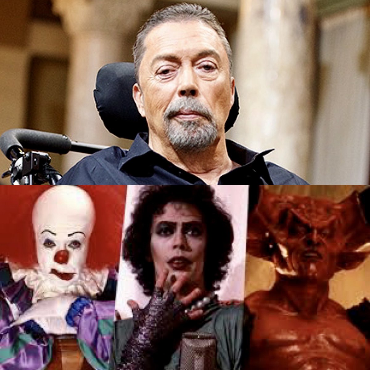 HoldTheFear's tweet photo. Tim Curry needs to be given his flowers while he’s still here. Take a moment to remind others of Tim’s contributions to film and our imaginations.  #TimCurry 
#Film #movies #Actor #Cinema https://t.co/FbTr6StGN2