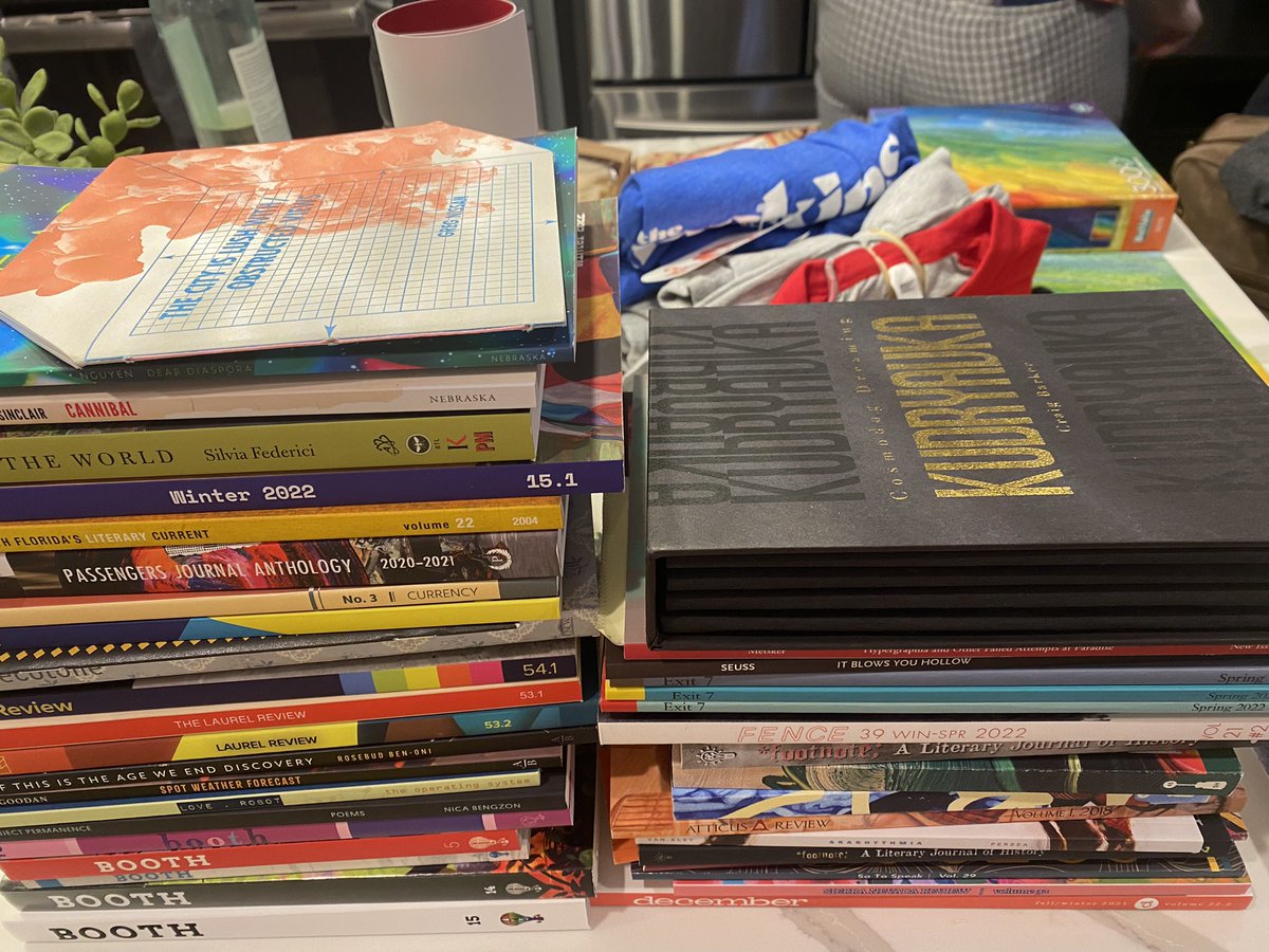 t_caraway's tweet photo. Looking forward to finding shelf space for the #AWP22 bookfair haul https://t.co/hcG9mO77Zg