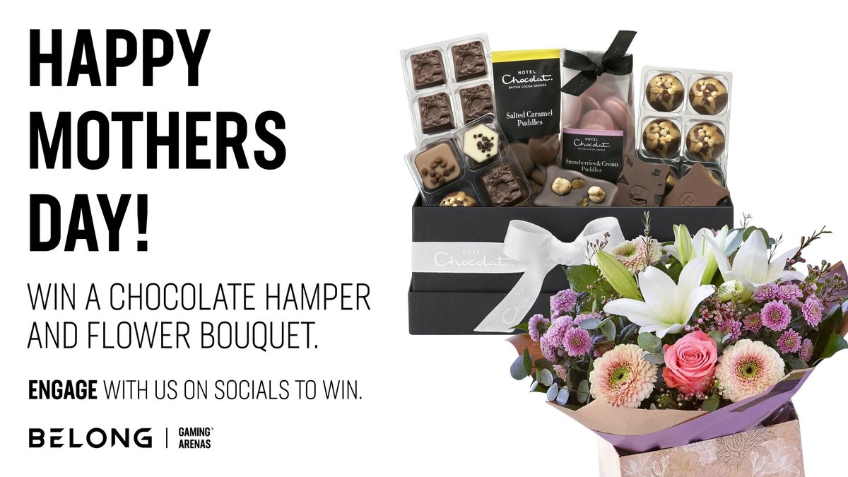 🌸 Happy Mothers Day! 🌸

To celebrate Mum's everywhere we're giving away a chocolate hamper and flower bouquet to one lucky winner! 🍫💐

Follow, Like and Retweet for a chance to win! 👍🐦

Ends 3/4/22
T&amp;Cs: bit.ly/3IMbkcF

#MothersDay #gaming #PlayStation #Xbox #esport
