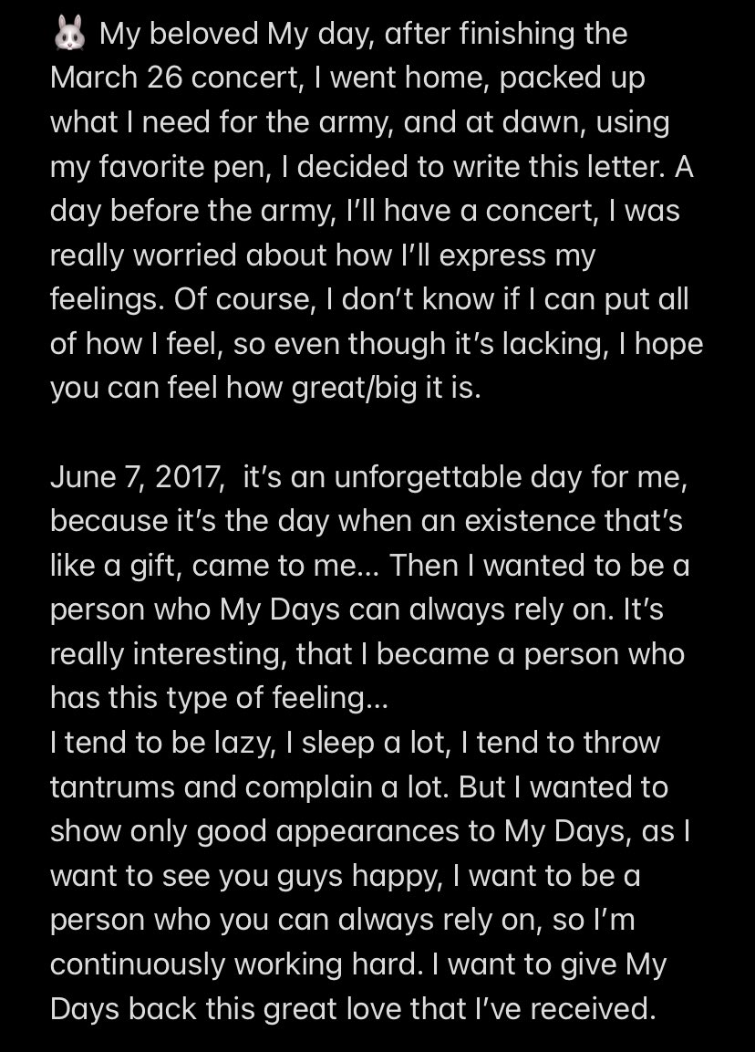 desix_O825's tweet photo. 032722 Wonpil’s letter 

*might contain inaccuracies https://t.co/l2rFlt2zxd