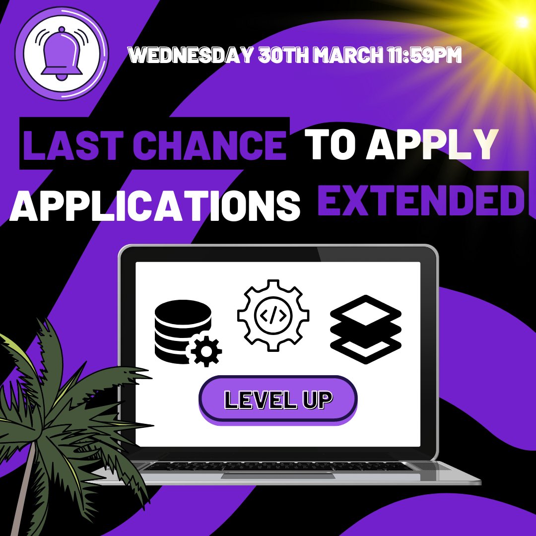CodeFirstGirls's tweet photo. 📢 Our Summer Applications have been extended till Wednesday 30th March 11:59pm (GMT)

TRANSFORM YOUR CAREER FOREVER 👩‍💻

💜 13 weeks of learning, coaching &amp; mentorship

💜 Exciting roles and opportunities with one of our 26 sponsoring companies

Level up!
https://t.co/LqV5QYEybG https://t.co/BSrJAjS3LG