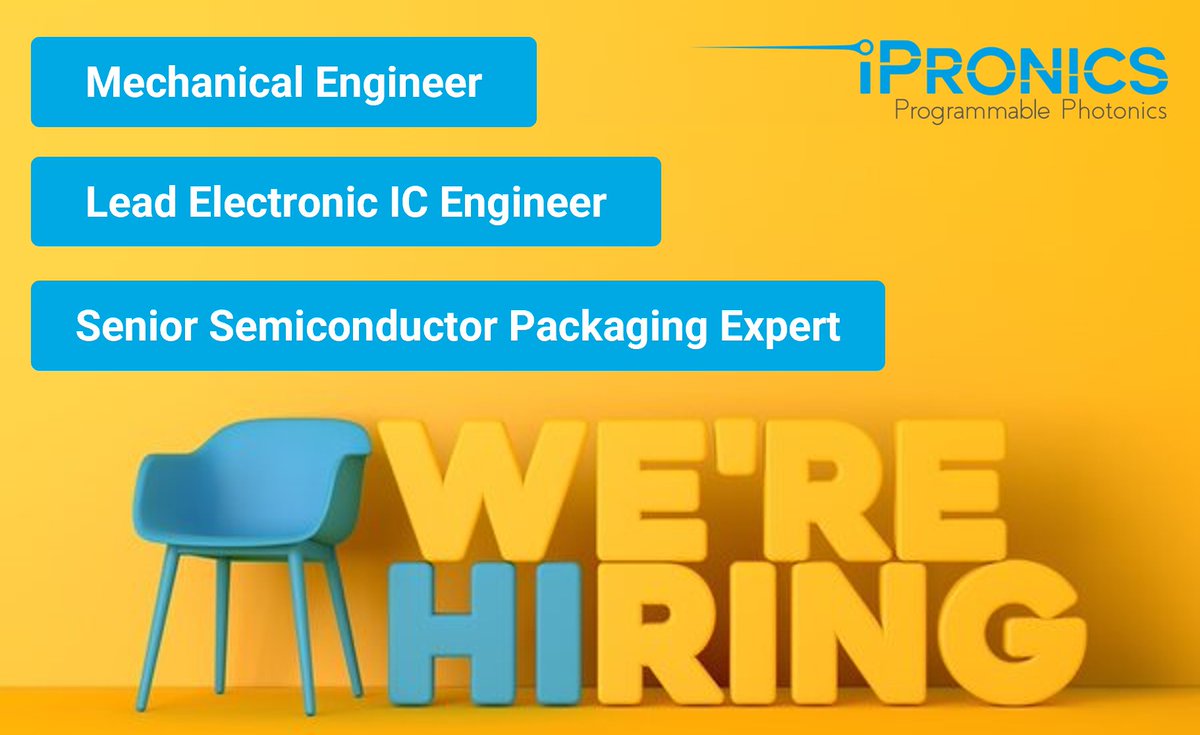 iPronics's tweet image. Willing to join a young high-tech startup that is rewriting the rules of photonics? 
📢We are looking for you!📢
➡️ipronics.com/join-us/
#programmablephotonics #photonics #jobvacancies